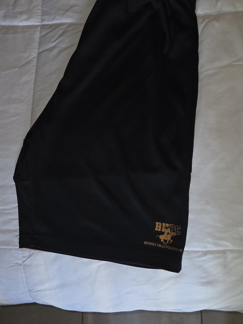 Beverly Hills Polo Club Black Shorts with Gold Logo Accent